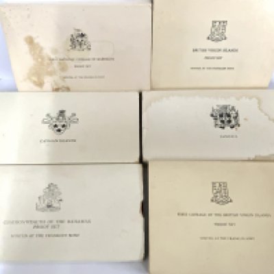 6 Franklin Mint proof sets to include Barbados, X 2 Virgin Islands, Cayman Island, Jamaica, Bahamas.