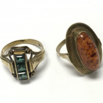 Two low grade gold rings , 5.8g total weight. Sizes N and K/L Postage category A