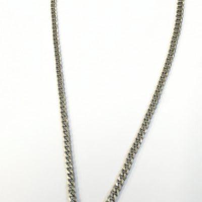 A silver hallmarked chain necklace , 24cm long. 32.7g total weight. Postage category A