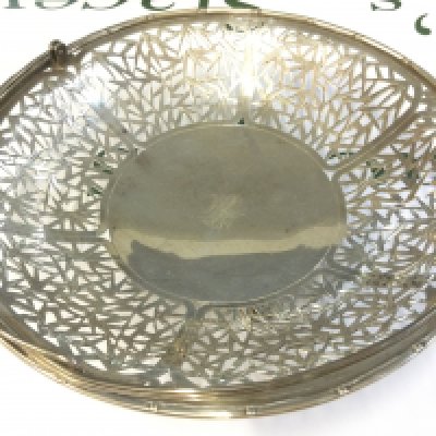 A silver Chinese basket