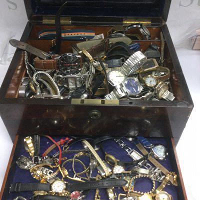 A box of mixed watches. Shipping category D.