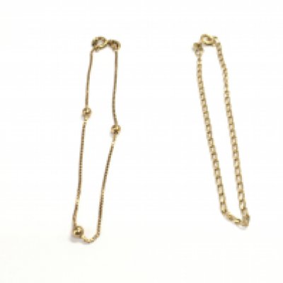 Two 9ct gold bracelets. 2.37g Postage A