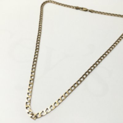 A 9ct gold box chain necklace , total weight 15.1g postage category A