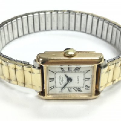 A ladies 9ct gold Rotary watch. 23.2g. Postage category A