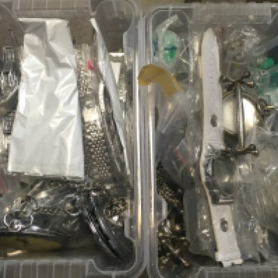 A collection of watch parts, large chrome watches, straps. This lot cannot be posted