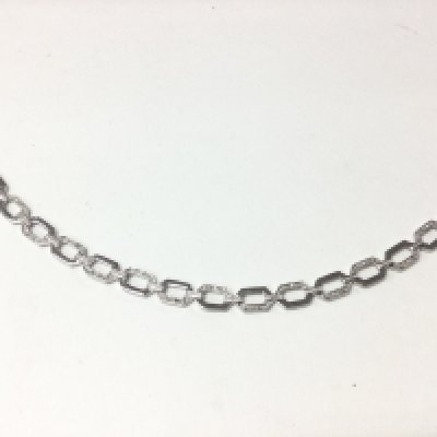 A 9ct white gold diamond set fancy line bracelet with lobster claw clasp. Diamonds approximately 0.20ct and 5.5g. Postage A