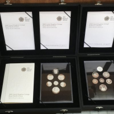 Royal Mint - Cased 2008 Silver Proof Collection Royal Shield of arms, Cased 2008 Silver Proof Collection Emblems of Britain, Cased 2008 Proof Collection Royal Shield of Arms.