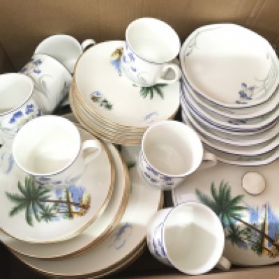 A Royal Doulton Minerva set and a mid 20th century design Nestor Vellum pattern design dinner service. This lot cannot be posted