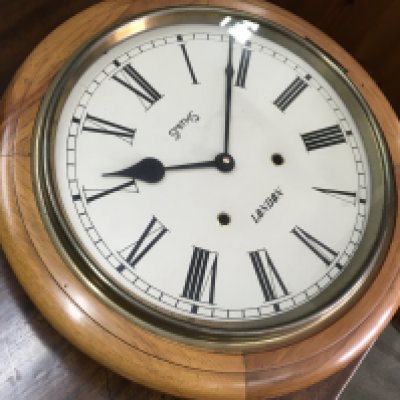 A Smiths wall clock with battery movement , this lot cannot be posted