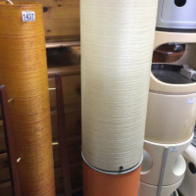 Two Morden design lamps together with a dice stool lamp and three Cylindrical unites.