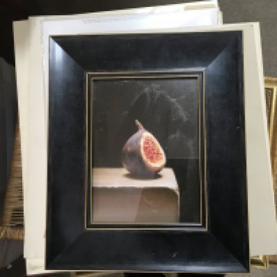 A collection of pictures including prints and drawings including a 19th century maple framed drawing by Henry Pilleau (1813-1899). This lot cannot be posted