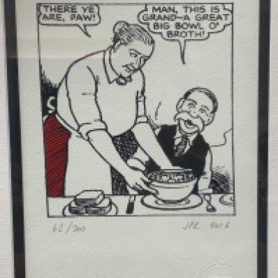 John Patrick Reynolds, limited edition pencil signed sketch, 62/200. 38.5cm x 32cm. NO RESERVE