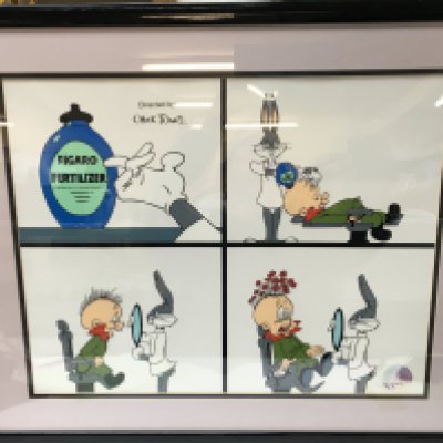 A framed Serigraphed Cel Art Original Chuck Jones Looney Tunes Sericel. Dimensions 65x55cm. This lot cannot be posted