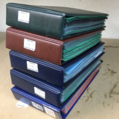 Five albums of trade and cigarette cards featuring aircraft , postage category C