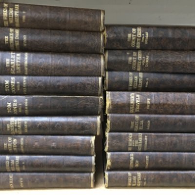 A collection of vintage Odhams Press Leather bound books including The Count of Monte Cristo, The Tower of London, Tom Jones etc. This lot cannot be posted