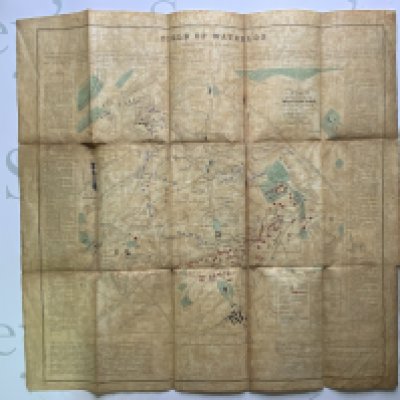 A Victorian folding canvas copy of a map created by Sergeant Major Edward Cotton. 1854. 46cm x 46cm