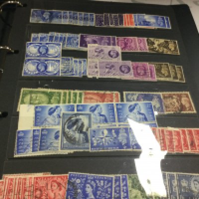 A collection of seven albums of stamps including channel Island Gibraltar and first day covers.