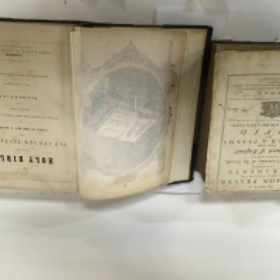 A 1786 Bible The book of common Prayer and a Victorian illustrated Bible and one other (3)