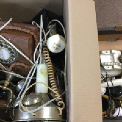 A collection of vintage telephones. NO RESERVE