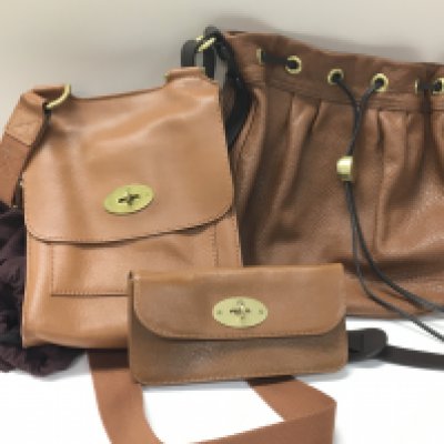 Leather Mulberry bags and a purse, postage category C