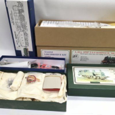 Three boxes of model train kit parts. Shipping category D.