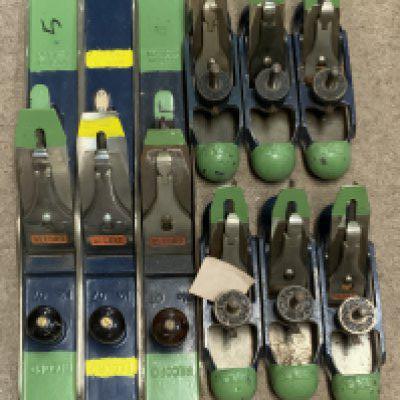 6 vintage No.020 Record Compass planes, together with 3 Record Jointer planes. (D)