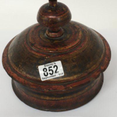 An Antique Indian painted spice box of circular shape.