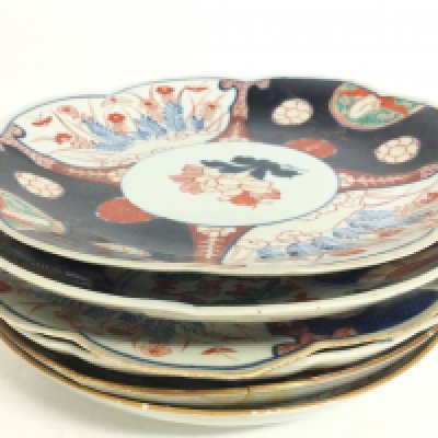 20th century Japanese Imari dishes, some damage and restoration. This lot cannot be posted. NO RESERVE