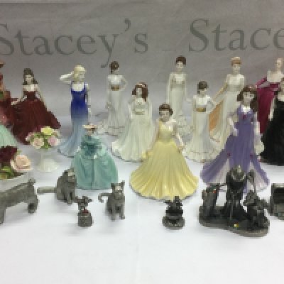 A collection of small Coalport figures, flower posies etc. Shipping category D.