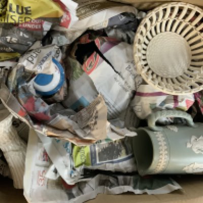 9 boxes of various ceramics and odds. (D)