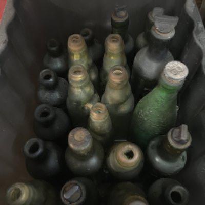 A collection of various 19th/ early 20th Century glass bottles , including local interest Southend on sea bottles. This lot cannot be posted