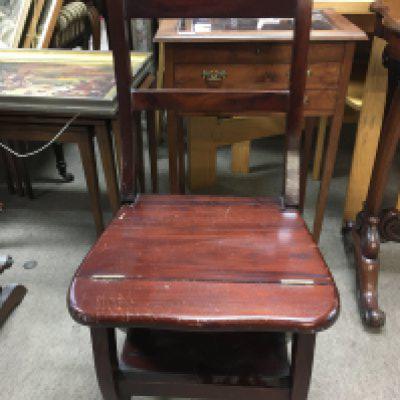 A Mahogany Library steps/ chair