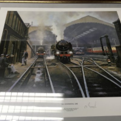 Two signed train prints, including &#2013266067The Continental link&#2013266068 and &#2013266067Tunnel vision&#2013266068. NO RESERVE