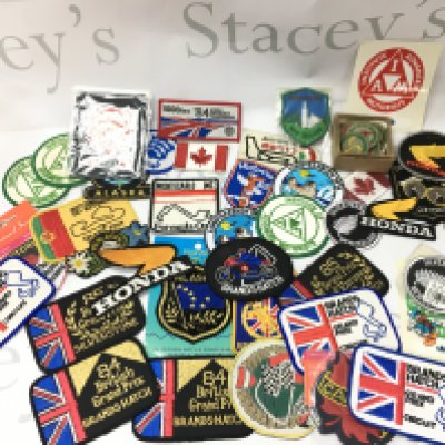 A collection of vintage badges patches mainly motorist/ motorbike badges also some scout badges. Postage category B