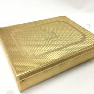 A vintage Dunhill cigarette box , 11.5x15x4cm. Postage category B