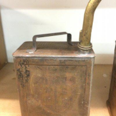 A 1930s BP gallon petrol can with original pourer. Shipping category C.