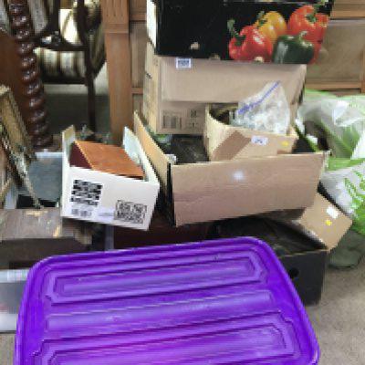 A collection of clock parts cases movement dials including barometer dial. Sold without reserve.