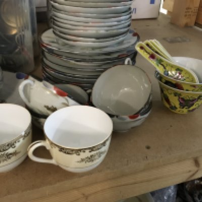 Three decorative oriental tea sets . Including