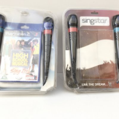 2x Singstar karioke packs 1 with PlayStation 2 disc High School Musical. The 2nd missing disc. 2 microphones in each pack. No reserve
