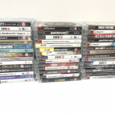 A collection of boxed PS3 games discs. No reserve