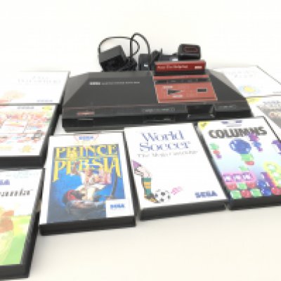 A SEGA Master System includes power supply..control stick..9 games cartridges. No reserve