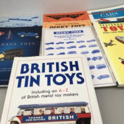 A collection of books relating to toys . Includes Dinky..Matchbox ..tin plate etc. no reserve