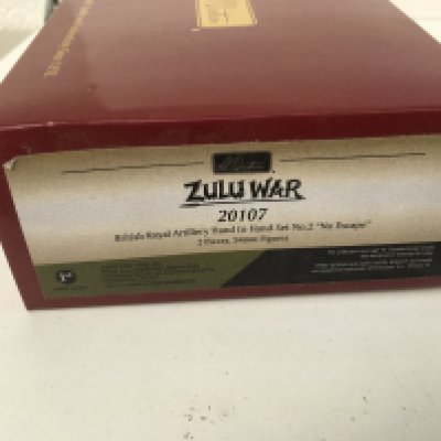 A boxed Minature military figure set by Britain in the Zulu War series. No. 20107. No Escape. Ltd.edition with certificate . No reserve.