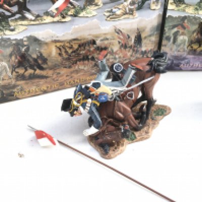 2 X Boxed King And Country Crimean Figures. A Falling Lancer And A Mounted Captain Nolan.