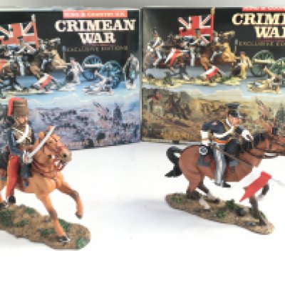 2 X Boxed King And Country Crimean Figures. A Mounted 11th Hussar And A 17th Lancer Corporal.