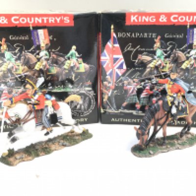 2 X Boxed King And Country Napoleonics Figures. Scots Grey And Duke Of Wellington.(2).