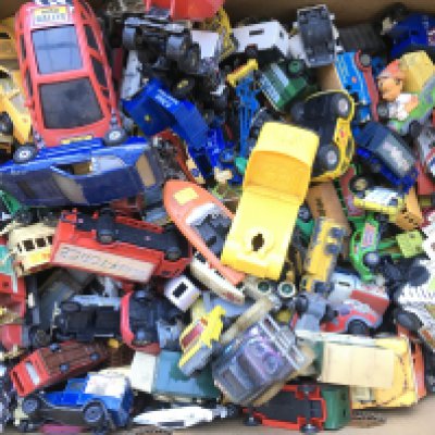 A Box Containing A Collection Of Playworn Diecast.