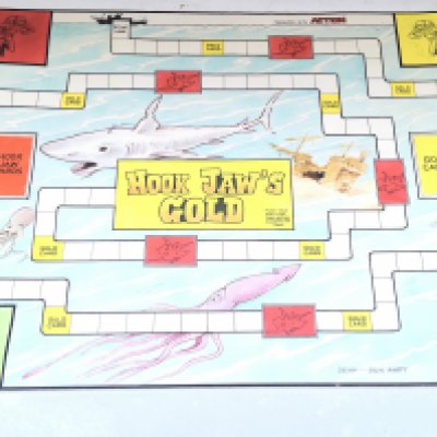 Art Work By Colin Wyatt For The Action Comic 25th June 1977. This Is The Artwork For The Pull Out Of Hook Jaws Gold Game. This Also Includes The Original Front Cover Proof. And the Original Sketch Drawing. These had To Be Collected Over 4 Issues.