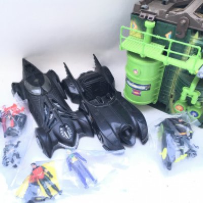 A Collection Of Kenner Batman Figures and Playsets.
