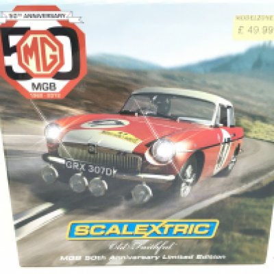 A Boxed Scalextric MGB 50Th Anniversary Limited Edition.